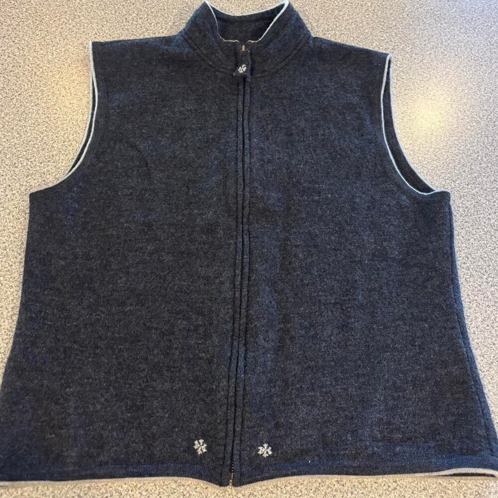 Classic Woolrich Full-Zip Wool Blend Vest - Dark Gray/Charcoal - XL